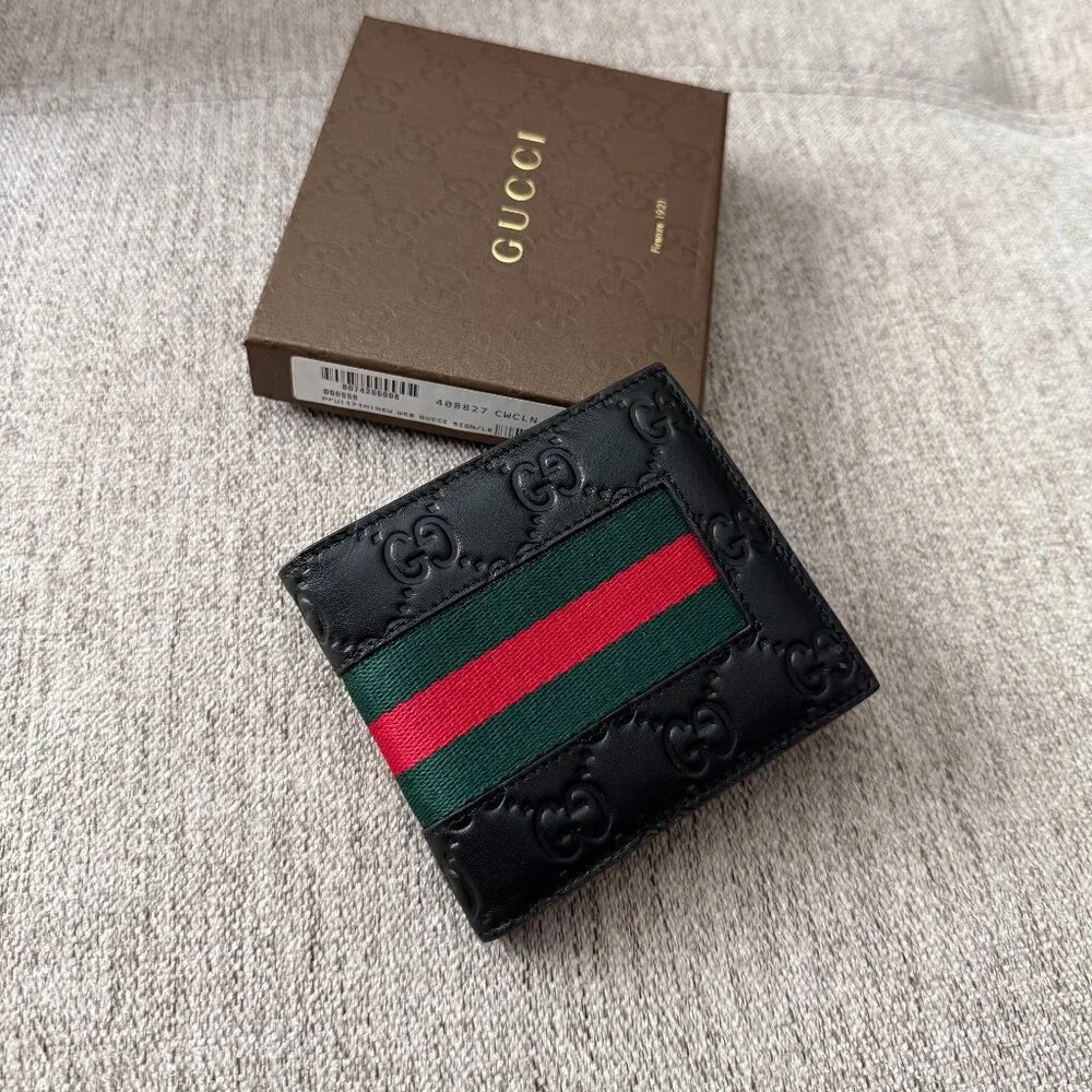 Gucci Black Bifold with WEB - Picture 6 of 7